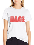 RAGE Graphic T-Shirt - Distressed Red Print