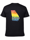 Georgia Pride State T-Shirt Rainbow Graphic