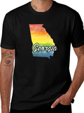Georgia Pride State T-Shirt Rainbow Graphic