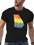 Georgia Pride State T-Shirt Rainbow Graphic