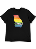 Georgia Pride State T-Shirt Rainbow Graphic