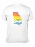 Georgia Pride State T-Shirt Rainbow Graphic
