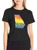 Georgia Pride State T-Shirt Rainbow Graphic