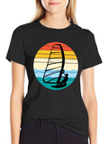 Retro Windsurfer Graphic T-Shirt