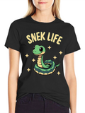 Snek Life T-Shirt - Cute Snake Cartoon Tee