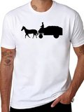 Silhouette Horse & Cart Black T-Shirt