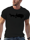 Silhouette Horse & Cart Black T-Shirt