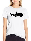 Silhouette Horse & Cart Black T-Shirt