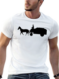 Silhouette Horse & Cart Black T-Shirt