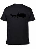 Silhouette Horse & Cart Black T-Shirt