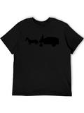 Silhouette Horse & Cart Black T-Shirt
