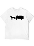 Silhouette Horse & Cart Black T-Shirt