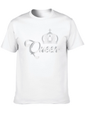 Queen Crown Graphic T-Shirt - Black Cotton Tee