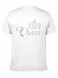 Queen Crown Graphic T-Shirt - Black Cotton Tee