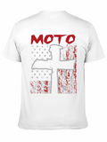 Moto USA Flag Graphic Tee - Black