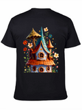Whimsical House Graphic Tee - Fantasy Style