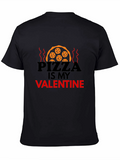 Pizza Is My Valentine Black T-Shirt