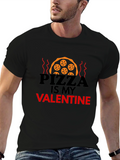 Pizza Is My Valentine Black T-Shirt