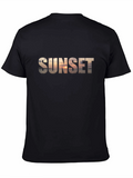 Sunset Graphic Black T-Shirt