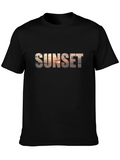 Sunset Graphic Black T-Shirt