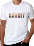 Sunset Graphic Black T-Shirt