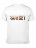 Sunset Graphic Black T-Shirt