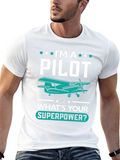 Pilot Superpower T-Shirt - Aviation Gift