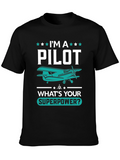 Pilot Superpower T-Shirt - Aviation Gift