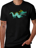 Dragon Graphic Tee - Black Cotton T-Shirt