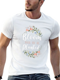 Bloom Where You Are Planted Black T-Shirt