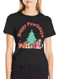 Happy Pawlidays Holiday T-Shirt