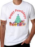 Happy Pawlidays Holiday T-Shirt