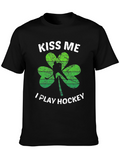 Kiss Me I Play Hockey St. Patricks Day T-Shirt