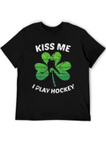 Kiss Me I Play Hockey St. Patricks Day T-Shirt