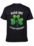 Kiss Me I Play Hockey St. Patricks Day T-Shirt