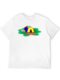 Camping Adventure Graphic Tee - Black