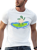 Surfing Turtle Graphic Tee - Cool Comfort