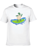 Surfing Turtle Graphic Tee - Cool Comfort