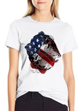 American Flag Fish Graphic Tee