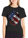 American Flag Fish Graphic Tee