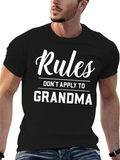 Rules Dont Apply to Grandma Black T-Shirt