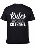 Rules Dont Apply to Grandma Black T-Shirt