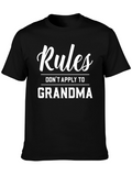 Rules Dont Apply to Grandma Black T-Shirt