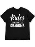 Rules Dont Apply to Grandma Black T-Shirt