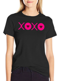 XOXO Heart Graphic Tee - Black