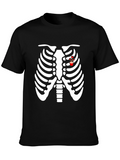 Rib Cage Heart Flower T-Shirt