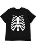 Rib Cage Heart Flower T-Shirt