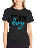 Team Boy Gender Reveal T-Shirt - Black