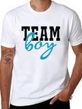 Team Boy Gender Reveal T-Shirt - Black