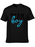 Team Boy Gender Reveal T-Shirt - Black